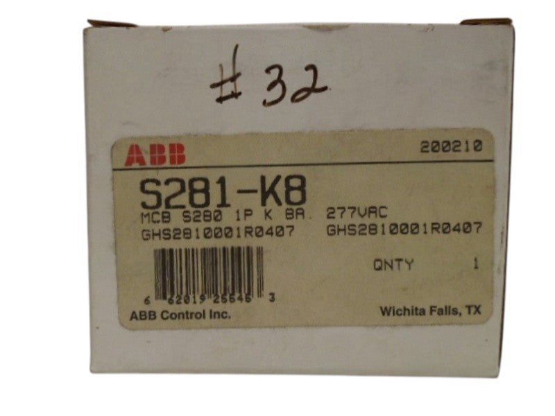 ABB S281-K8 CIRCUIT BREAKER NSMP
