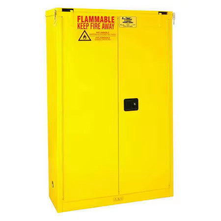 Condor 45Ae88 Hazardous Material Storage Cabinet, 45 Gal, 2 Shelves, Steel, 43