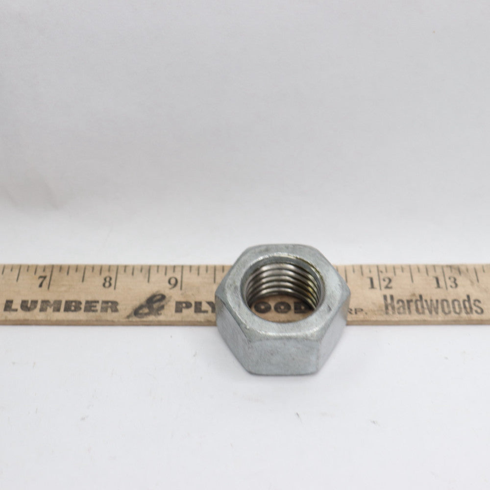(10-Pk) Brighton A563 Grade A Heavy Hex Nut Hot Dipped Galvanized 1-1/8"-7 
