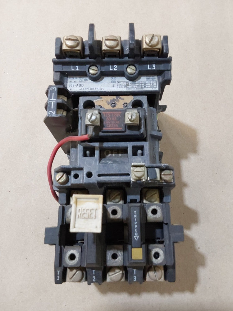 Allen-Bradley 509-AOD Size 0 Motor Starter With 120 Volt Coil