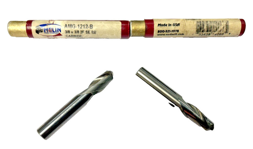 MELIN REAMER, AMG-1212-B, 3/8" X 3/8" 3F SE BE CORNER ROUND END MILL