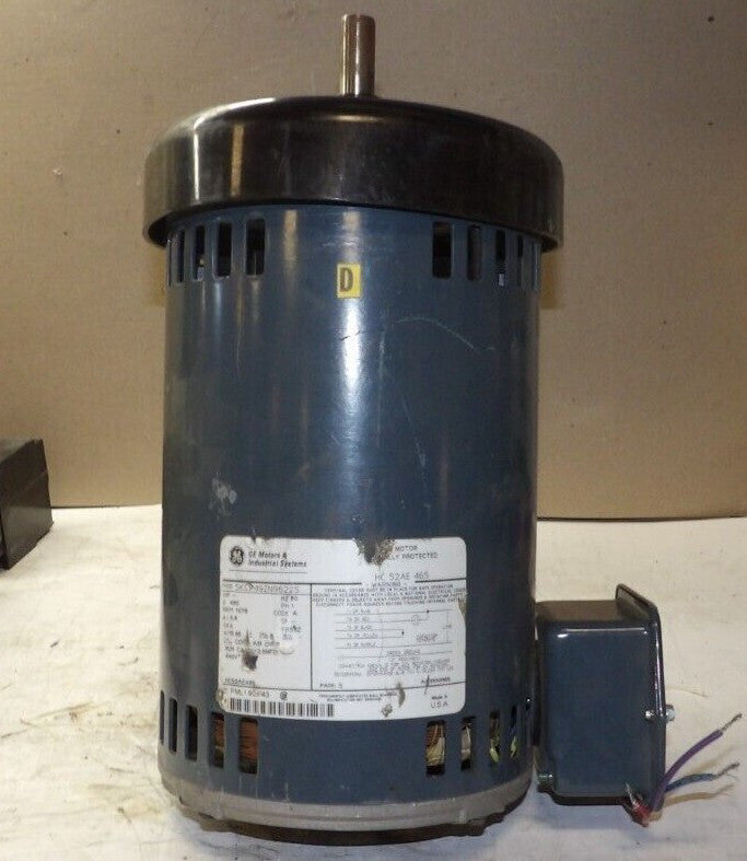 GENERAL ELECTRIC 1 HP FAN MOTOR 460 VAC 1Ø 1075 RPM 56Z FRAME AO 5KCP49ZN9622S 