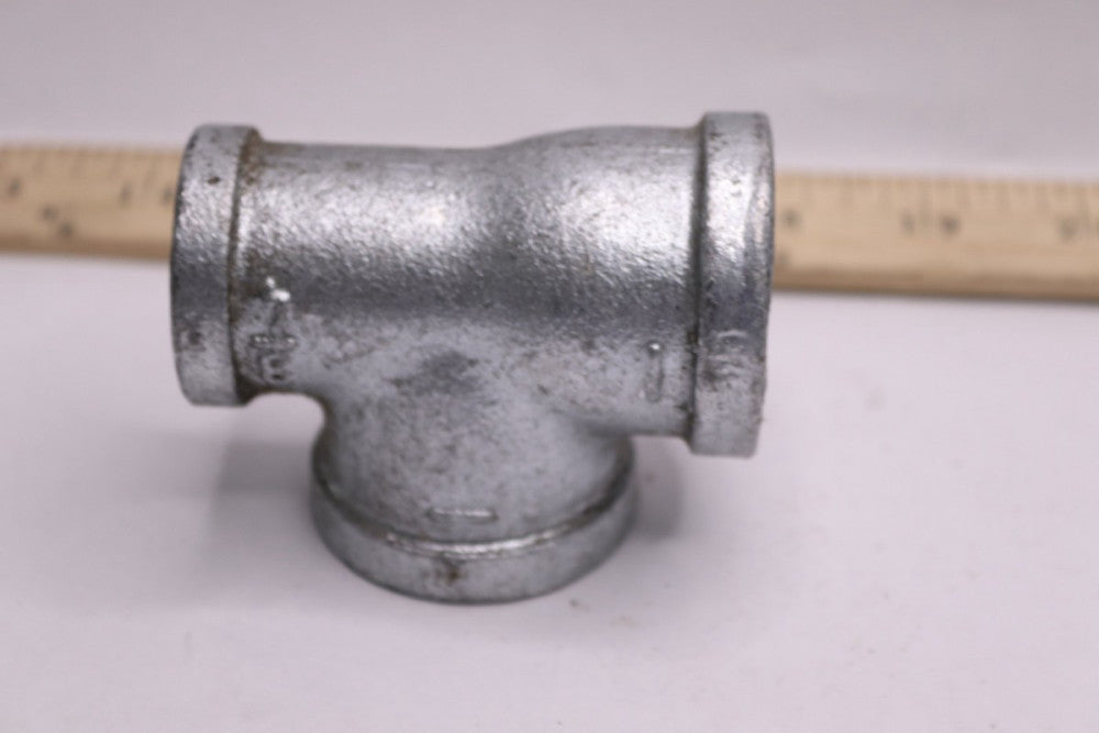Reducing Tee Galvanized Malleable Iron 1" x 3/4" x 3/4" FNPT - What's Shown Only