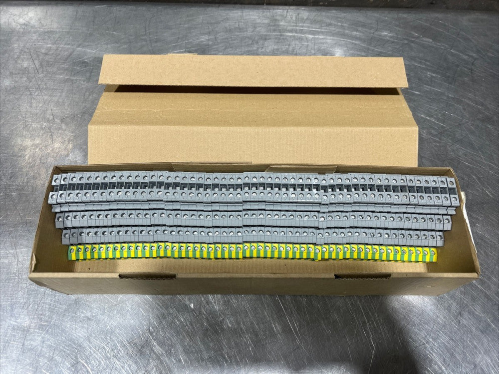 BOX OF 50 PHOENIX CONTACT VIOK 1,5 GRAY TERMINAL BLOCKS 2718015 Nos Surplus
