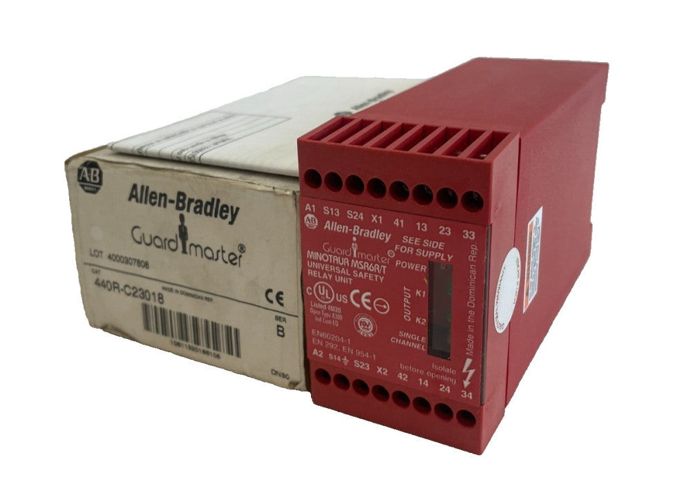 ALLEN BRADLEY 440R-C23018 SAFETY RELAY SER. B 440RC23018 NEW, SURPLUS