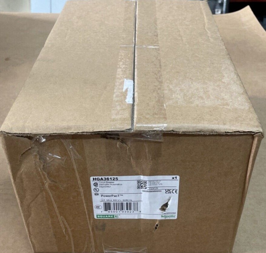 Square D HGA36125 Circuit Breaker 125 Amp 600V 3 Pole 