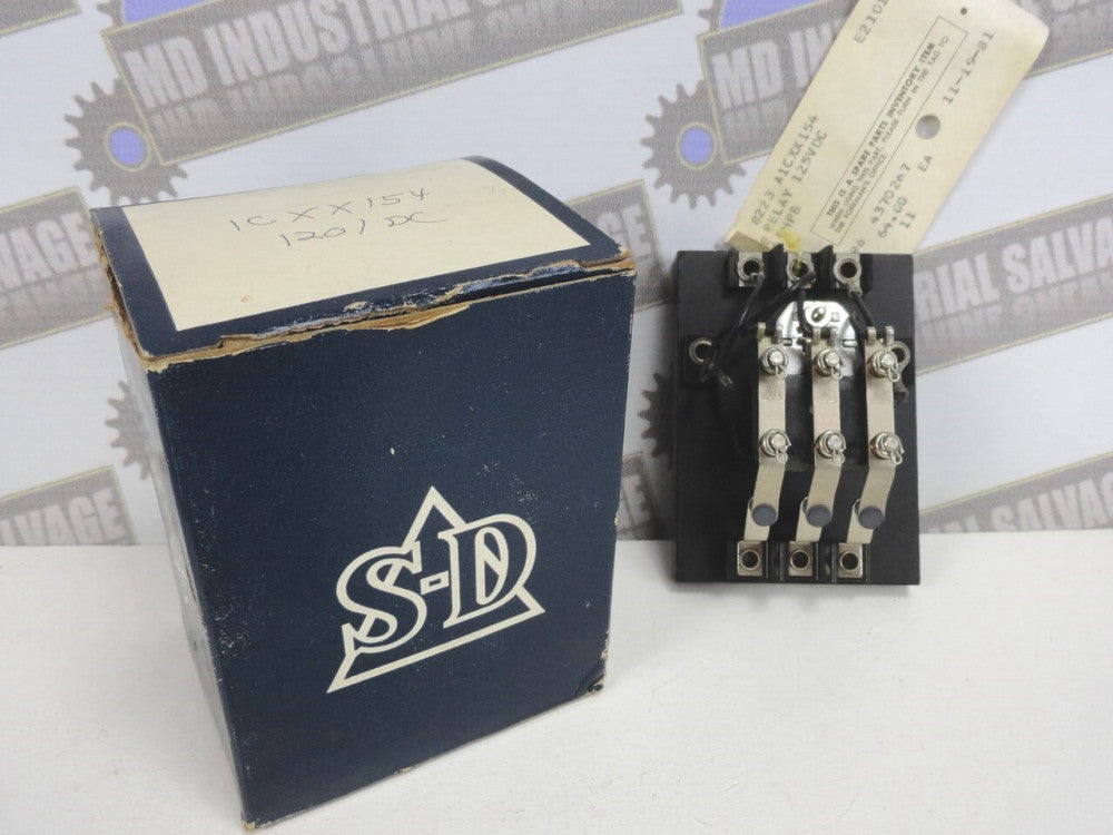 STRUTHERS-DUNN - POWER RELAY - A1CXX154, 125vdc, 3NO Contacts 3 - (NEW in BOX)