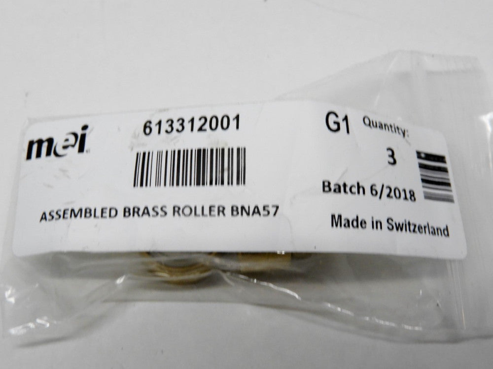 Lot Of 3 Mei Sodeco 613312001 Assembeled Brass Roller BNA57