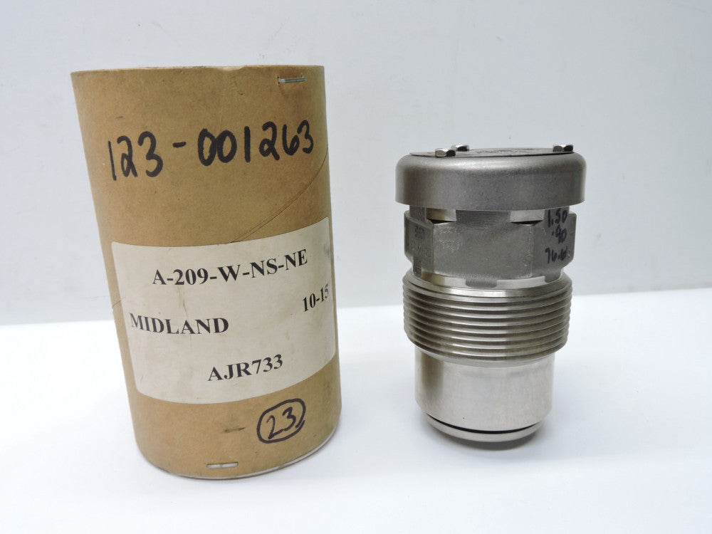 Midland Vacuum Relief Valve A-209-W-NS-NE OPW 209-1-SS for Rail Car - NEW!