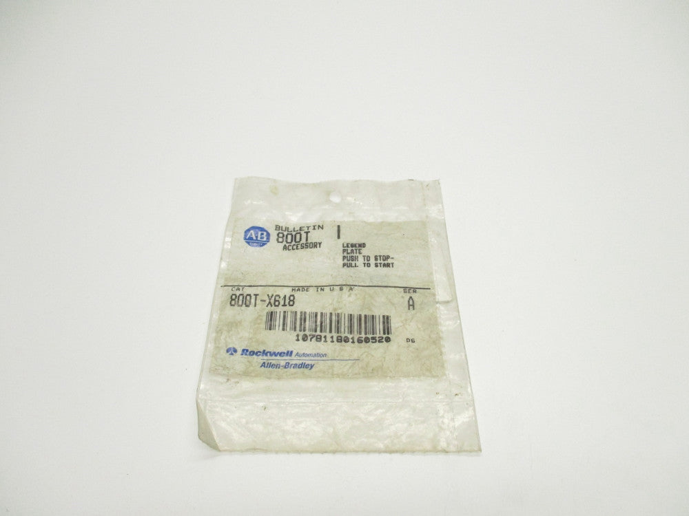 ALLEN BRADLEY 800T-X618 SER. A NSMP
