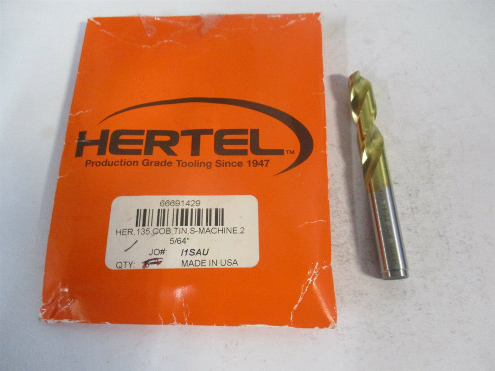 (6691429) 25/64" x 3-1/4" OAL 135° Spiral Flute Cobalt Screw Machine Drill Bit 