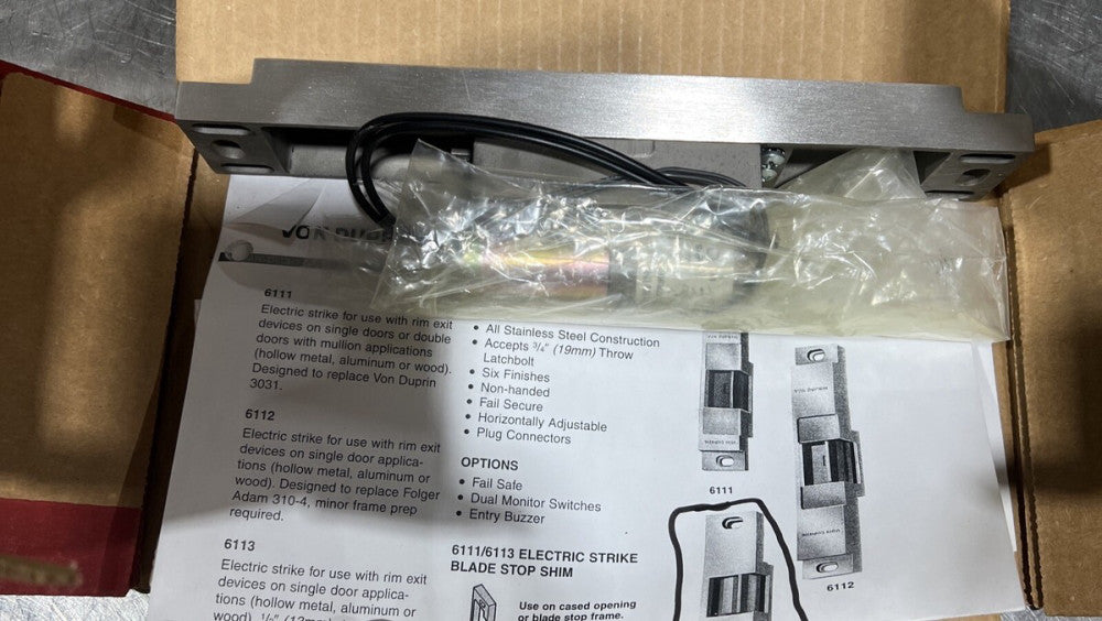 Von Duprin 6112 US32D 12VDC FSE Electric Strike Nos Surplus