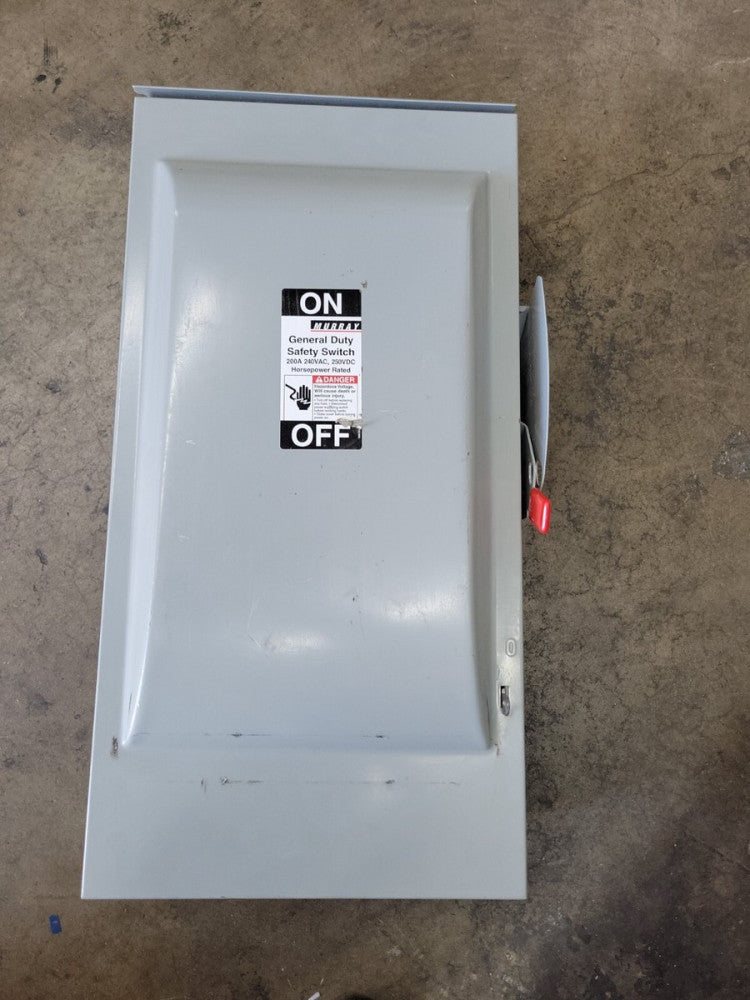 Murray GUN324AW, 200 Amp, 240 Volt, 3P3W, Nema 1, Non Fused, Disconnect