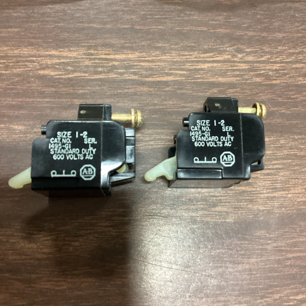 LOT OF 2 Allen-Bradley 1495-G1 SER L Auxiliary Contact