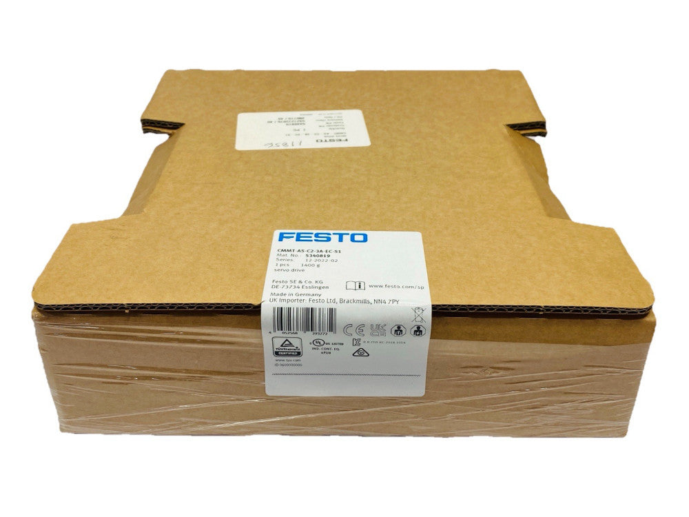 Festo CMMT-AS-C2-3A-EC-S1 Servo Drive, Vertical Mount, 1-Phase, 5340819