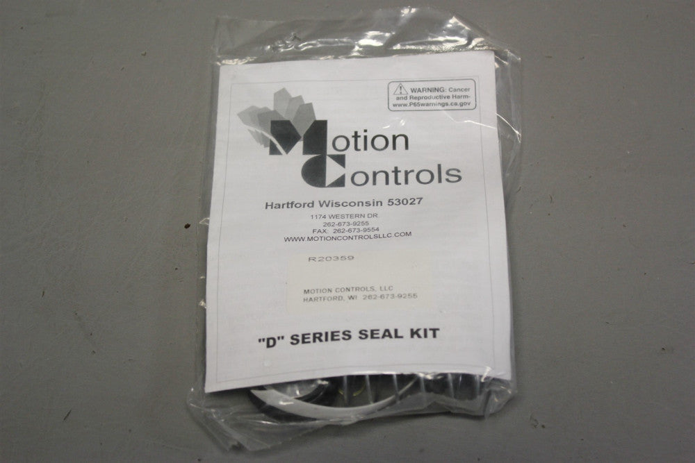 NEW MOTION CONTROLS "D" SERIES PNEUMATIC CYLINDER SEAL KIT R20359