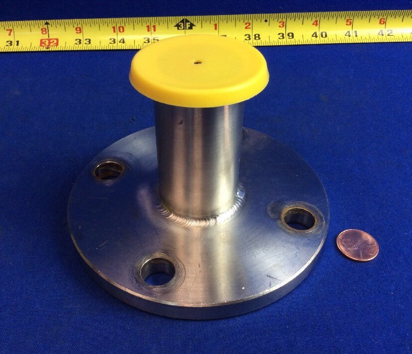 SANITARY ADAPTOR 4-BOLT 5"O.D. FLANGE TO 1-1/2" SANITARY CLAMP