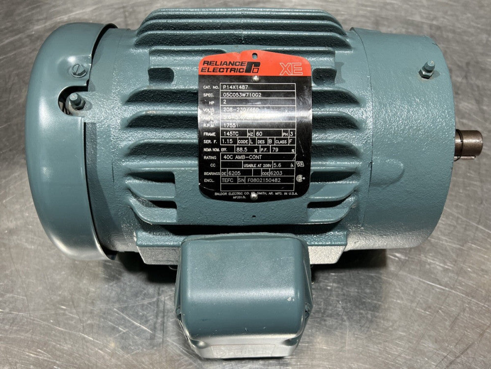 Reliance Electric Cat No P14X1487 Motor 2 HP 3 Ph Nos Surplus