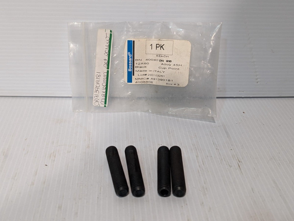 Lot of 4 Bossard CR91390A181 Black Set Screw  MI 2X160MM, BN 40040, DN 916