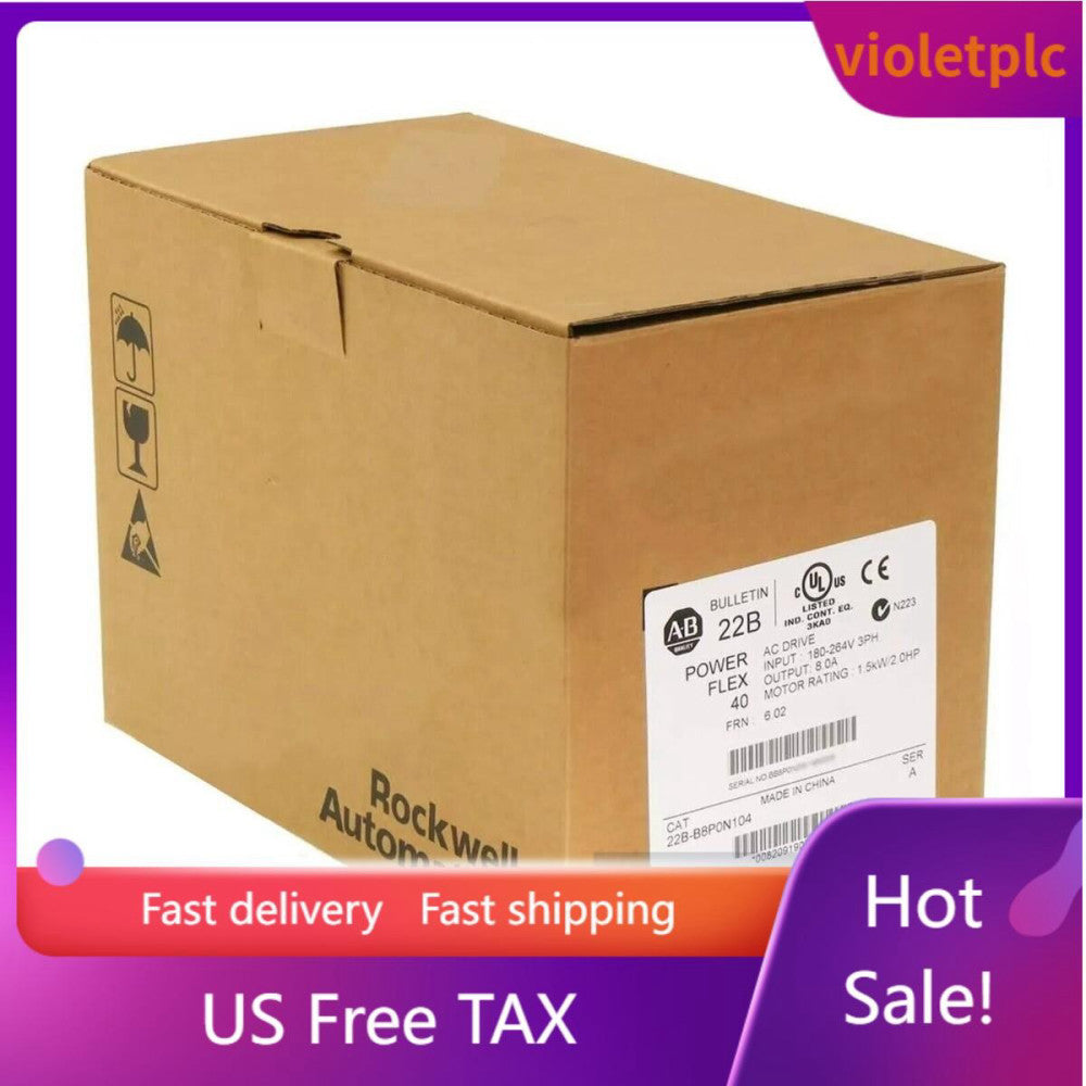 NEW Allen-Bradley 22B-B8P0N104 PowerFlex 40- 1.5 kW (2 HP) AC Drive 22B-B8P0N104
