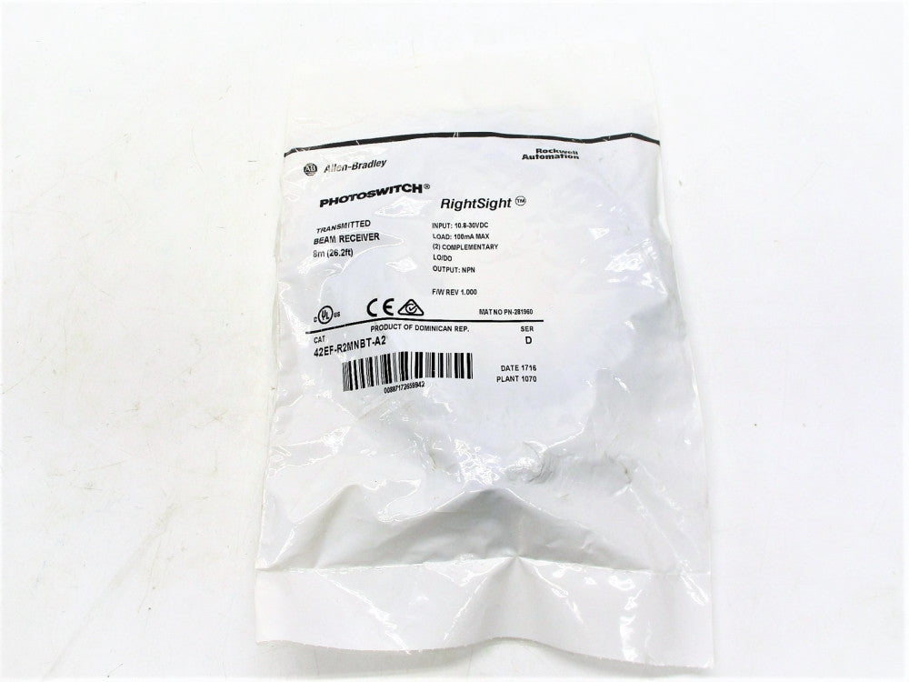 ALLEN BRADLEY 42EF-R2MNBT-A2 SER. D F/W 1.000 (WH) NSMP