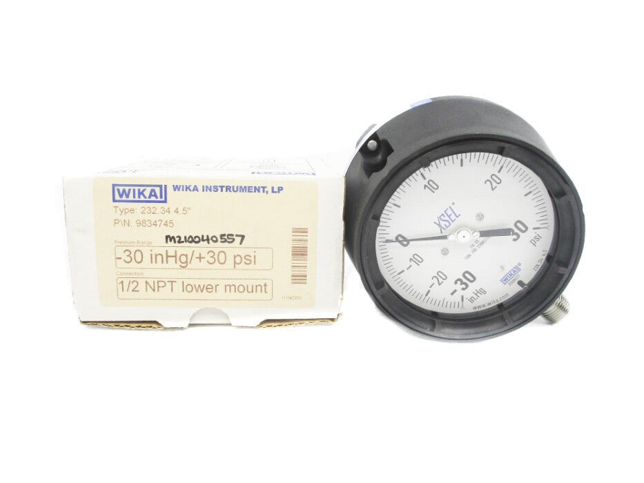 WIKA 232.344.5 9834745 -30INHG/+30PSI NSMP