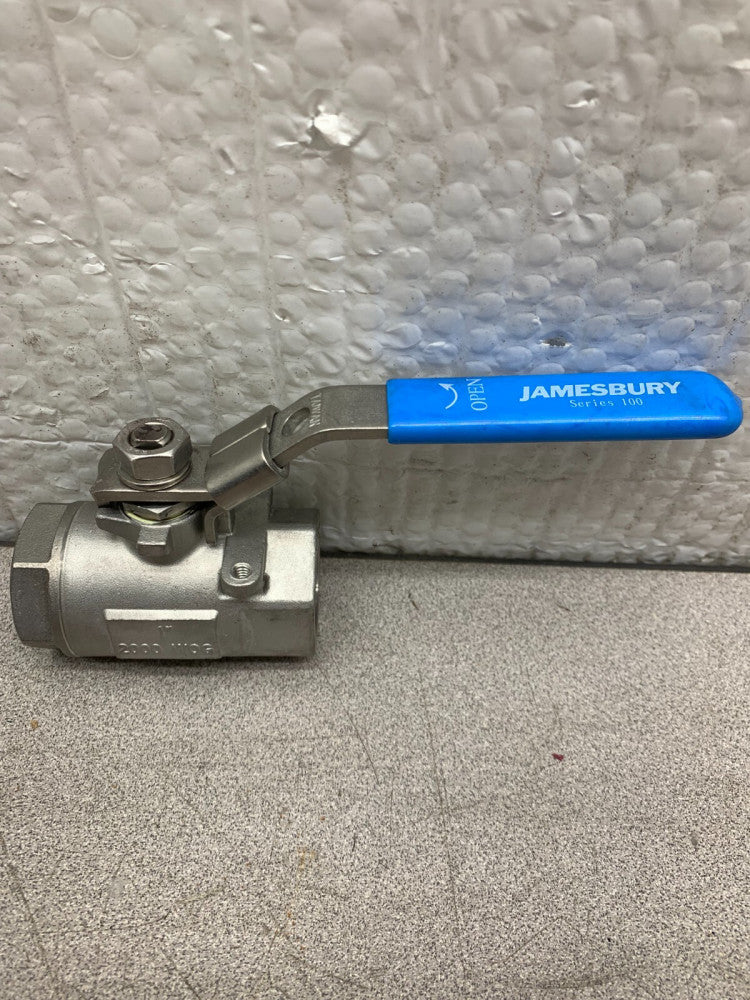 NEW JAMESBURY SERIES 100 STAINLESS 1" 2000 WOG BALL VALVE CF8M