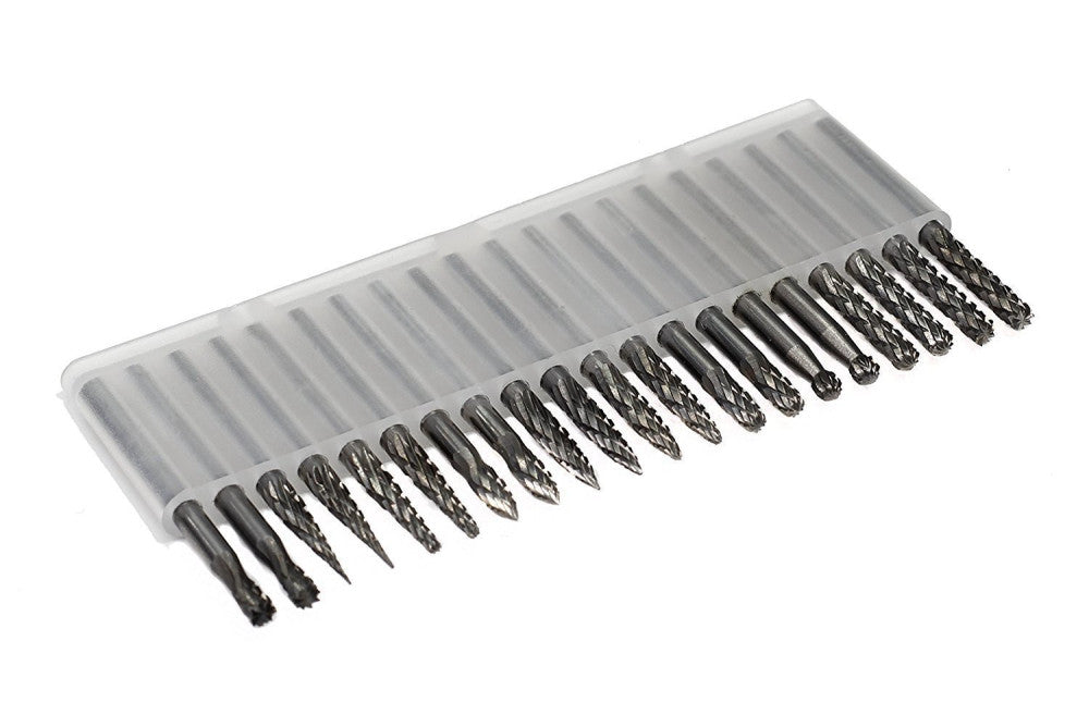 Carbide Burrs Set 1/8 Shank Diameter Double Cut Tungsten Carbide Burs Rotary ...