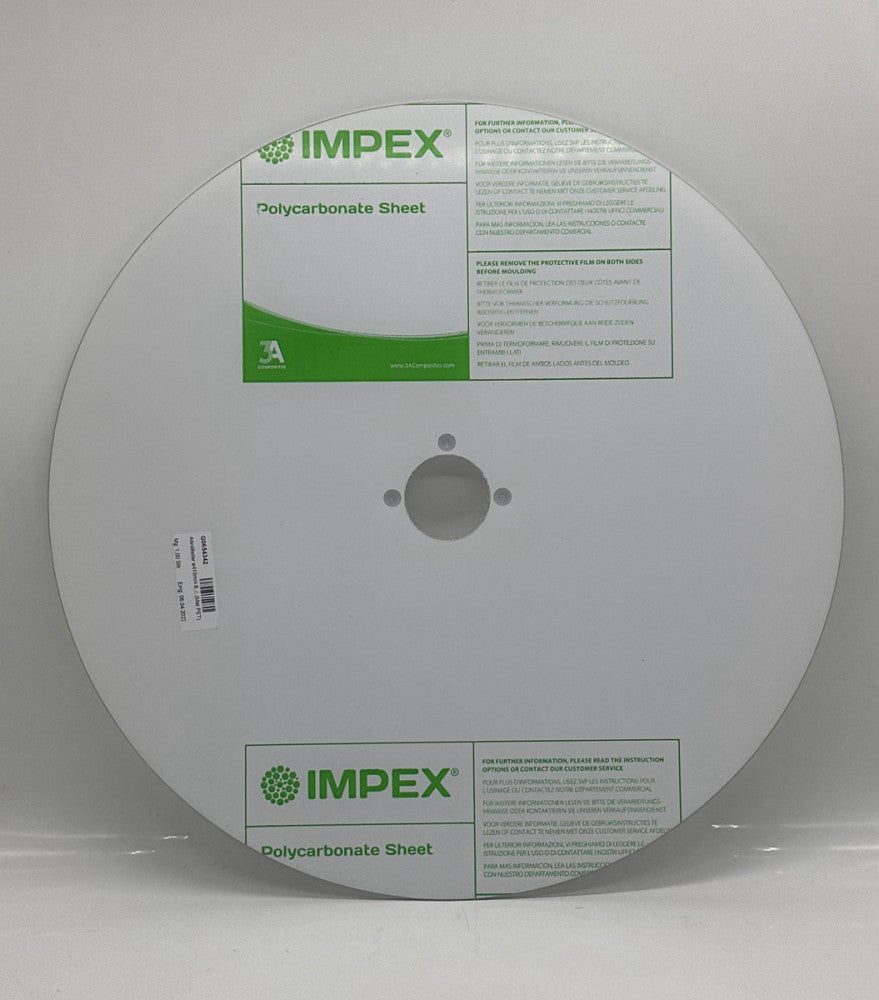 Impex G0654342 Polycarbonate Sheet 410mm Dia 