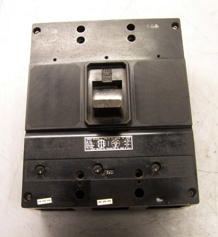 ITE 225 AMP CIRCUIT BREAKER 600 VAC 3 POLE MODEL  ET5629