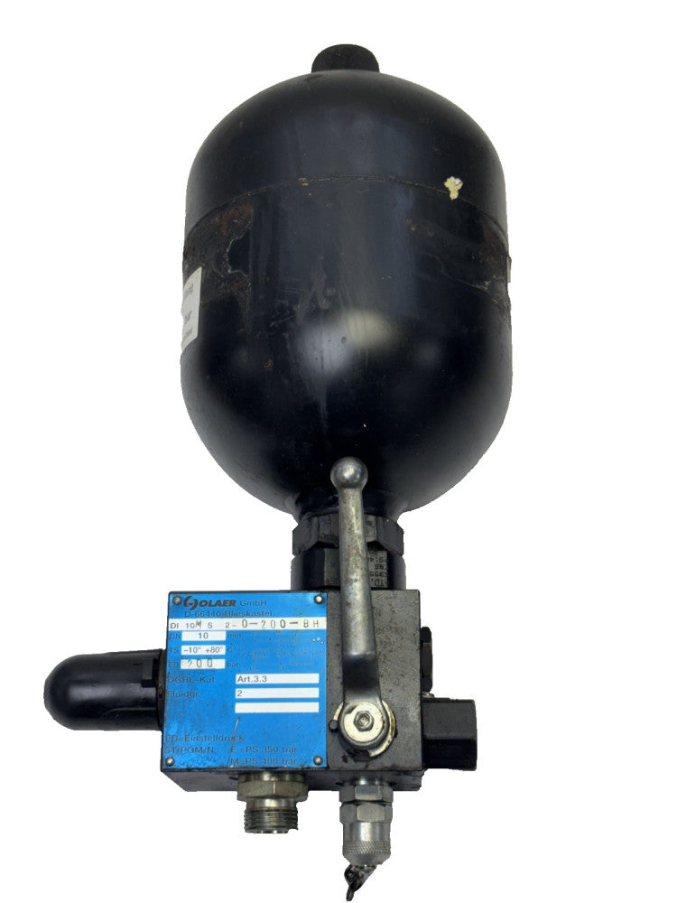 OLAER GMBH BARRIER BLOCK SAFETY VALVE WITH MEMBRANE RESERVOIR 400 BAR MAX