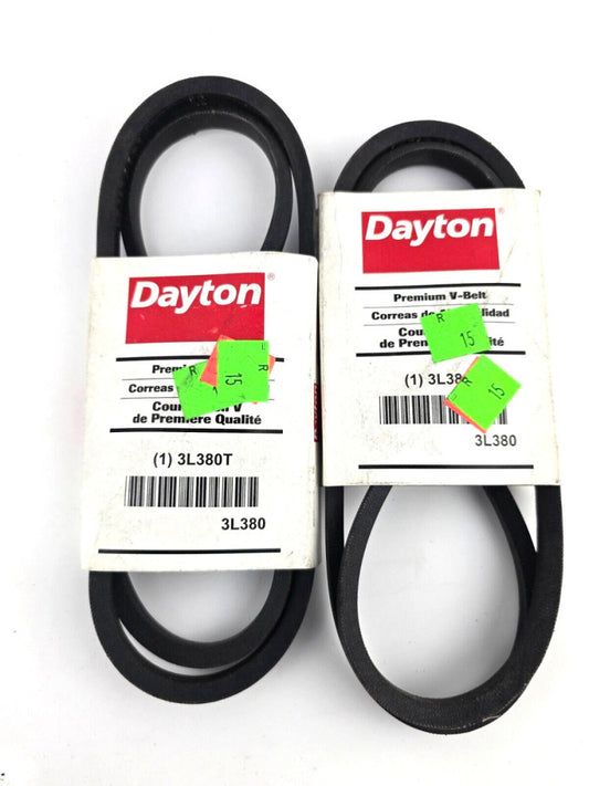 2pcs Dayton 3L380 3L380G V Belt 7/32" x 38" Premium V-Belt