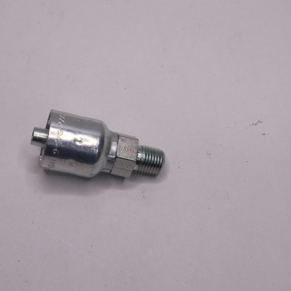Crimp Style Fitting Rigid Straight 1/4" ID Male NPTF