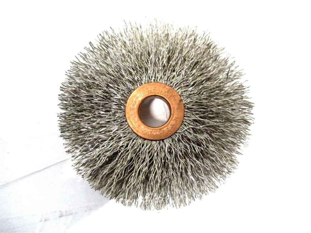 BRM (C3S14C) 3 x 1/2 x 5/8 x 1-1/16 Crimped Stainless Steel Wheel Brush