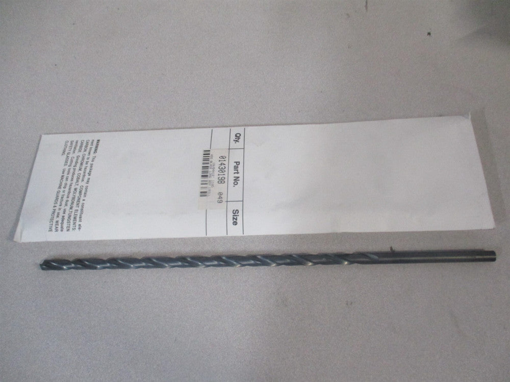 (01430198) 19/64″ x 9" OAL 118° 2-Flute High Speed Steel Extra Length Drill Bit 