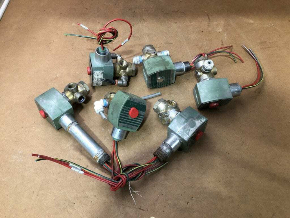 ASCO Red-Hat 8320G184 1/4" 3-Way Brass Solenoid Valve 115PSI WOG -Lot of 6