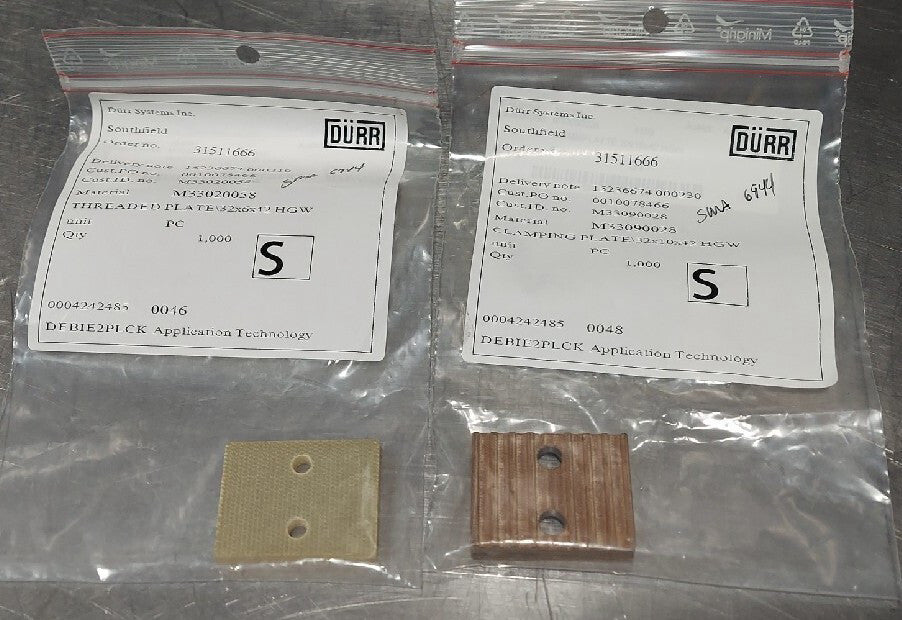 Durr SMA0006944 Threaded Plate 32x6x42 HGW & Clamping Plate 32x10x42 HGW