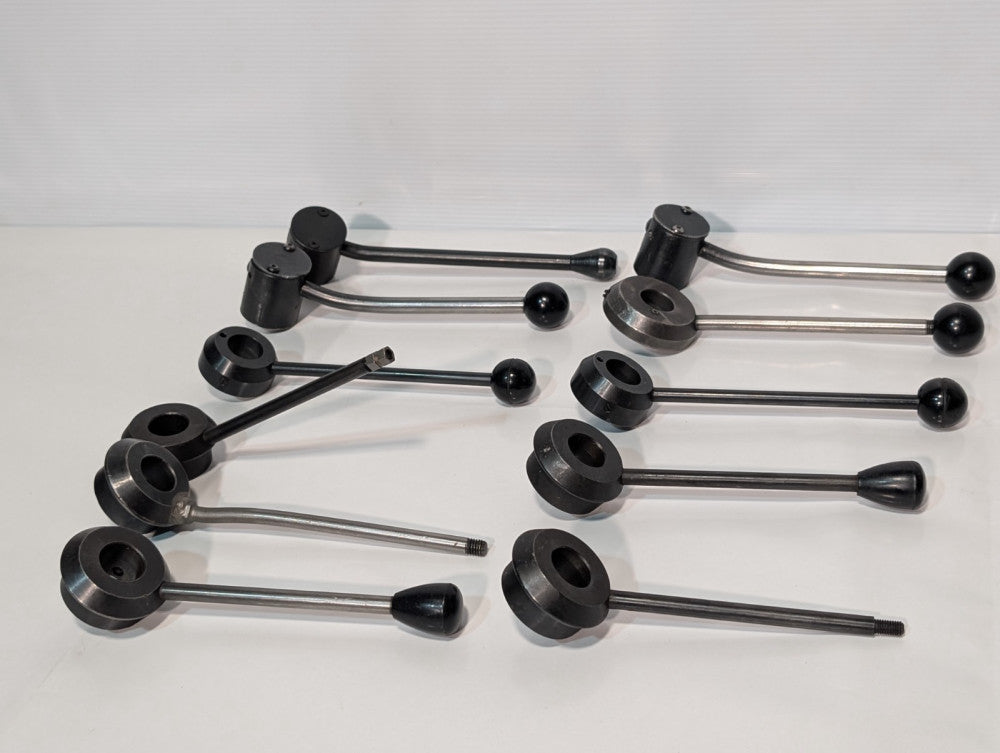 Lot of 11 assorted mill milling machine assembly quill feed handles & components