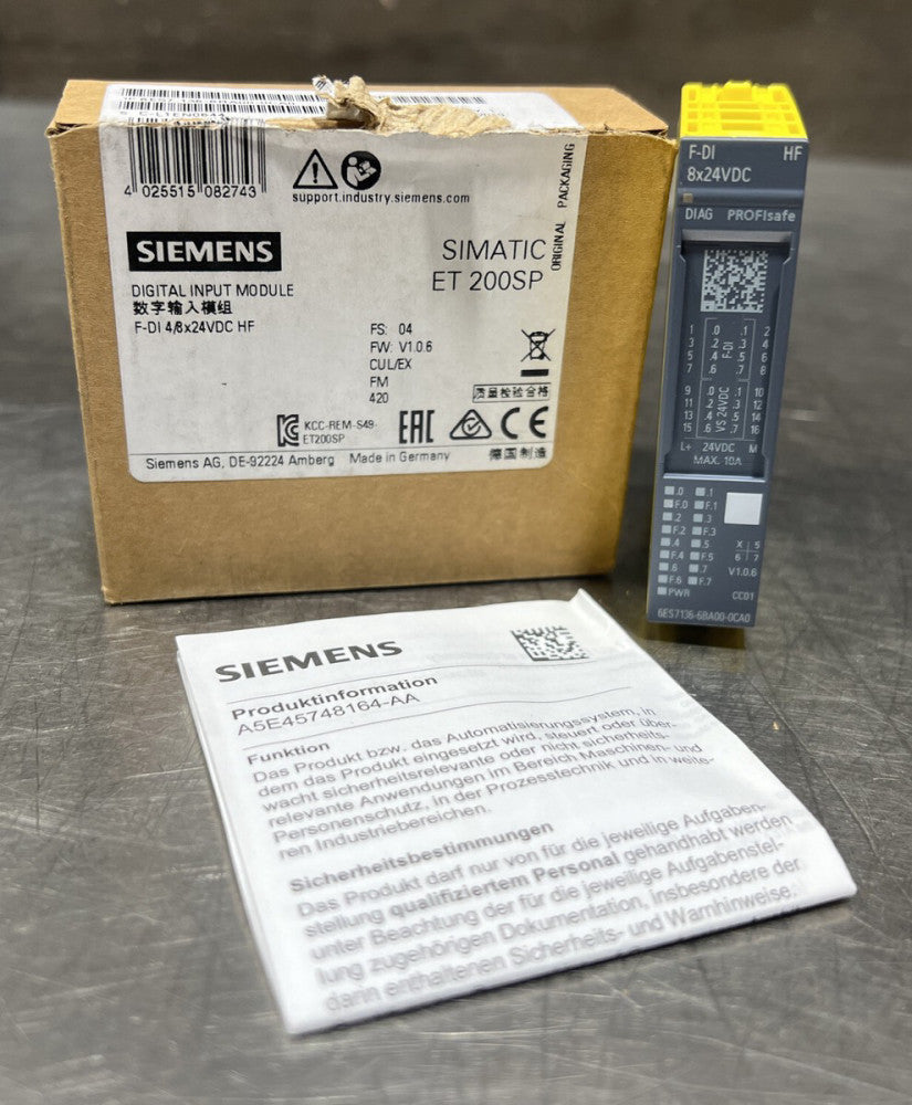 Nos surplus Siemens 6ES7 136-6BA00-0CA0 / 6ES71366BA000CA0