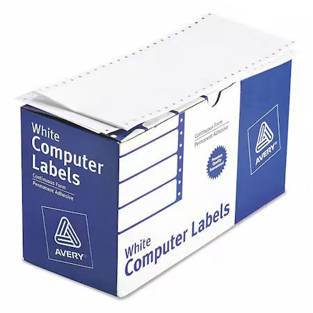 Avery 7278204022 Dot Matrix Label, 4 In Label W, 1 15/16 In Label H, 1 Labels