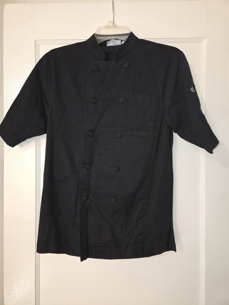 Chef Works Short Sleeve Chef Coat Size XS Pre-owned Black (4)