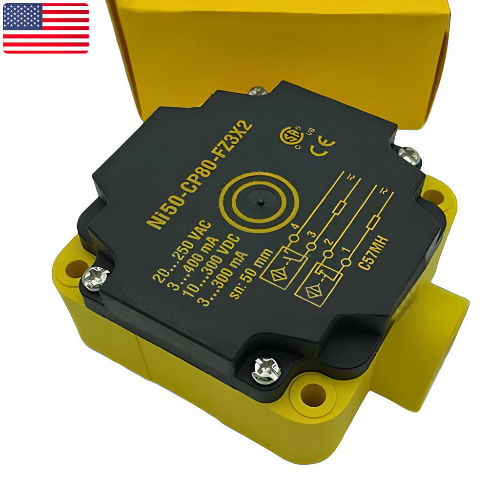 NI50-CP80-FZ3X2 Nonembeddable Rectangular Inductive Proximity Sensor 2Wire - US