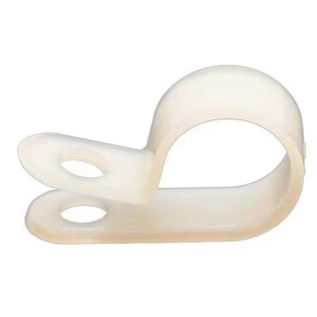 Dolphin Components Dc-1N Cable Clamp, Nylon 6/6, 1 In Bundle Dia., White, 100 Pk