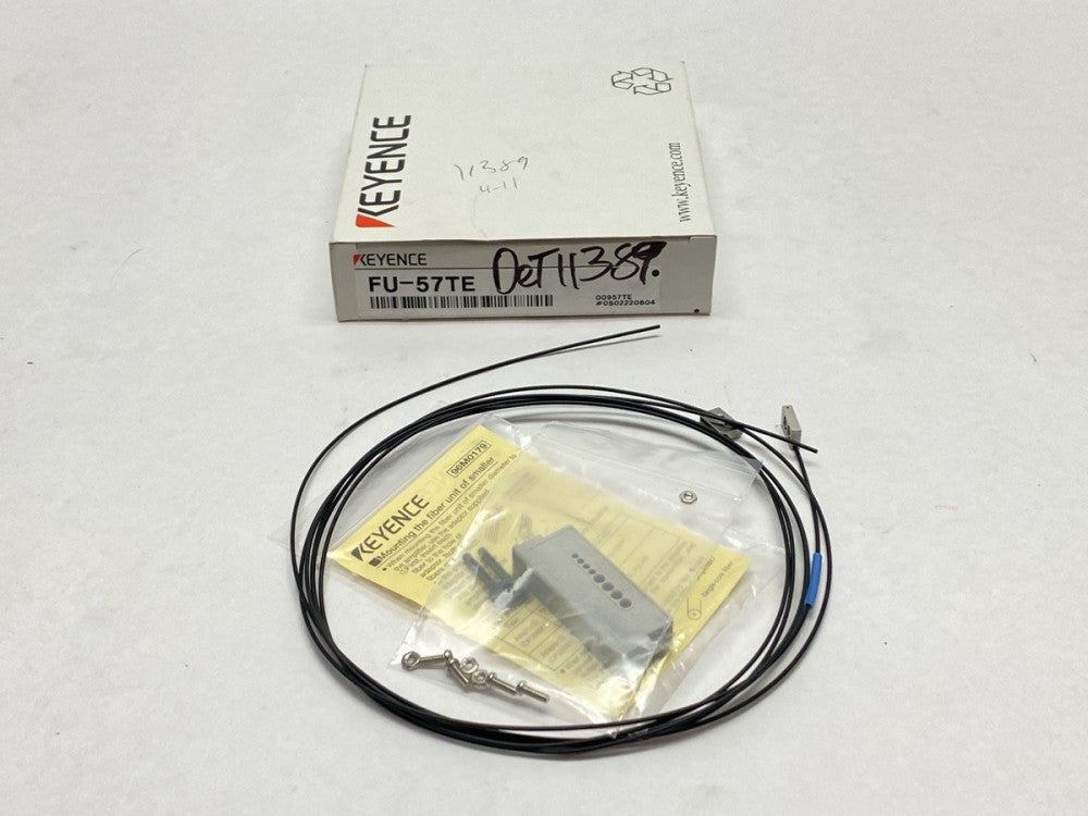 Keyence FU-57TE Digital Fiber Optic Sensor Fiber Unit Thrubeam Type