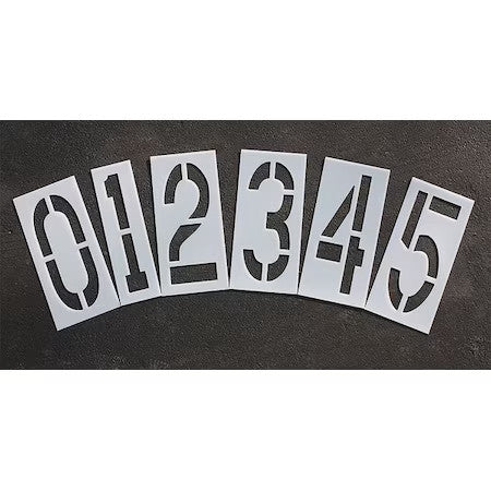 Rae Stl-116-8240 Pavement Stencil,24 In,Number Kit,1/16, Stl-116-8240