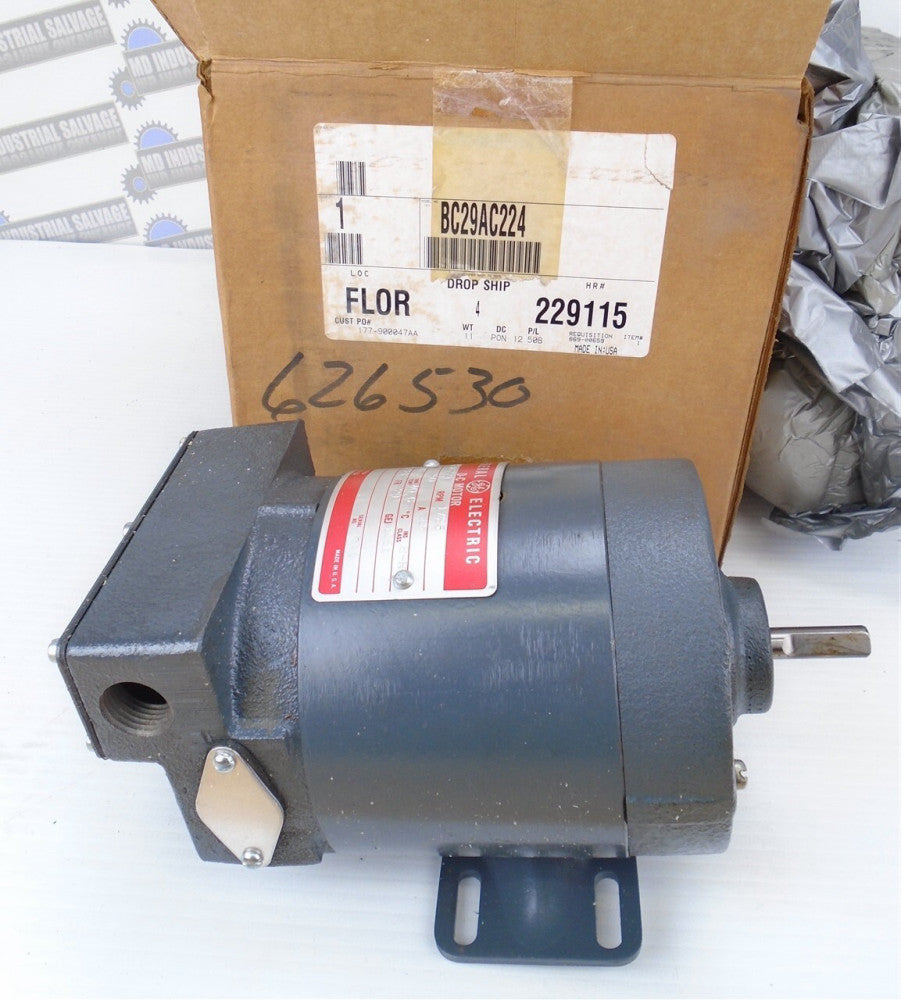 WESTINGHOUSE - 5BC29AC224 - DC SHUNT MOTOR - 250VDC - 1/6HP - 1725 RPM (BOXED)