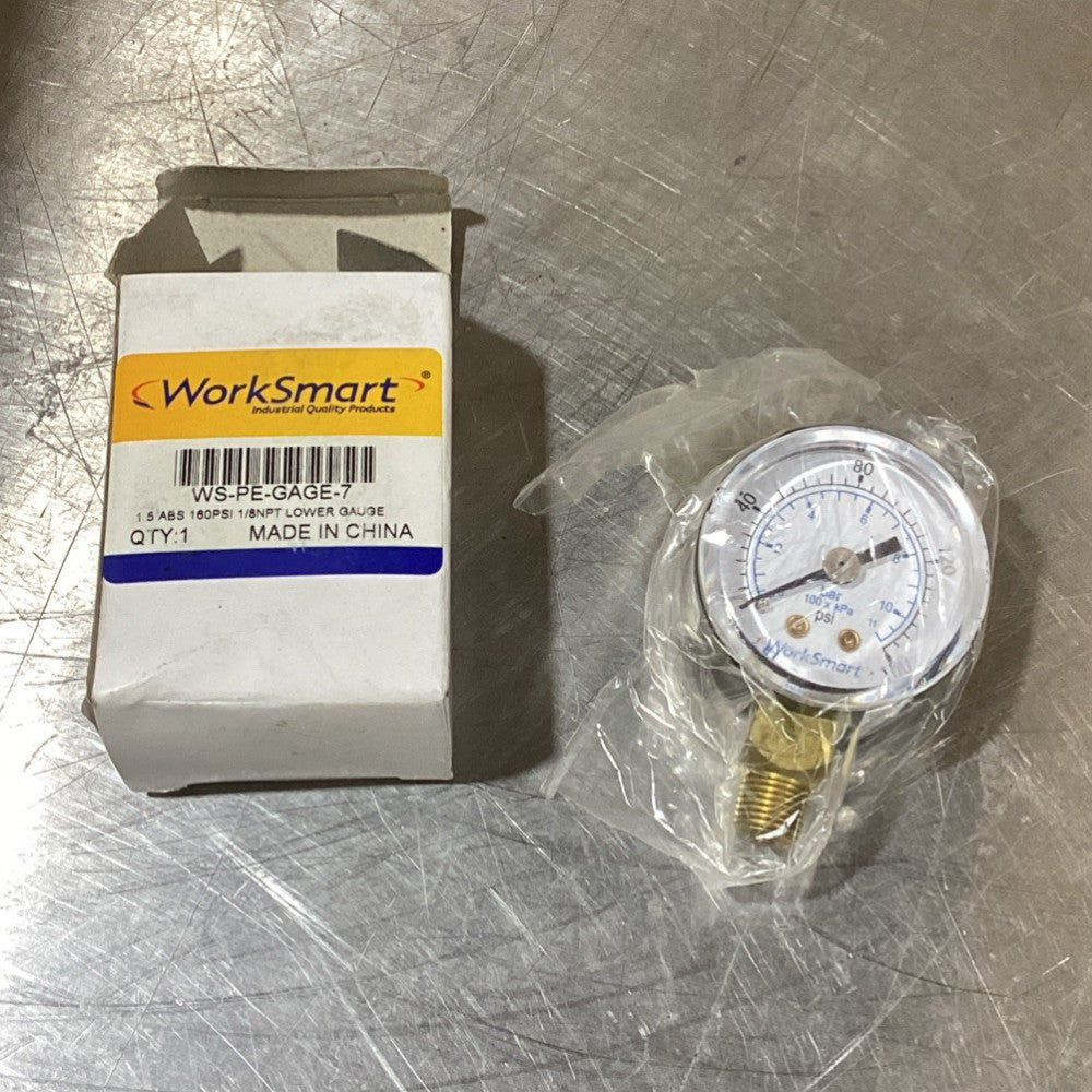 WORKSMART WS-PE-GAGE-7, 160PSI, 1/8" NPT GAGE, F0012