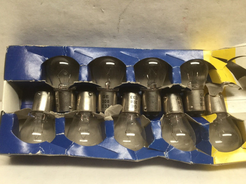 (9) GE Lighting 308 19.0 Watts Mini Incandescent Bulb Double Contact Bayonet