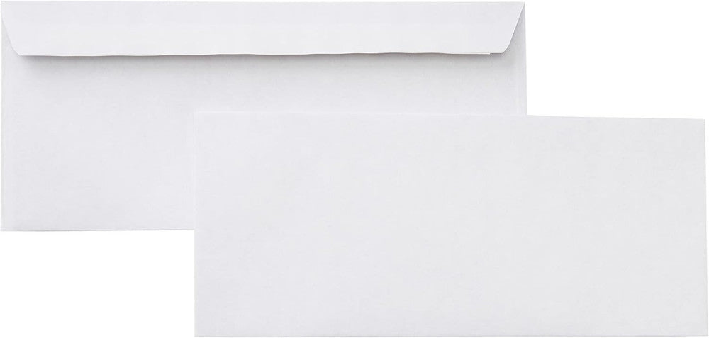 10 Security-Tinted Self-Seal Business Letter Envelopes, Peel & Seal Adhesive Clo