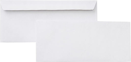 10 Security-Tinted Self-Seal Business Letter Envelopes, Peel & Seal Adhesive Clo